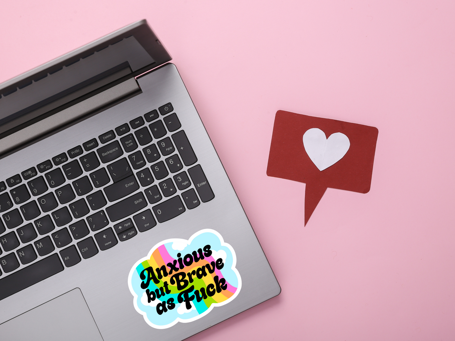 Anxious But Brave As Fuck Sticker
