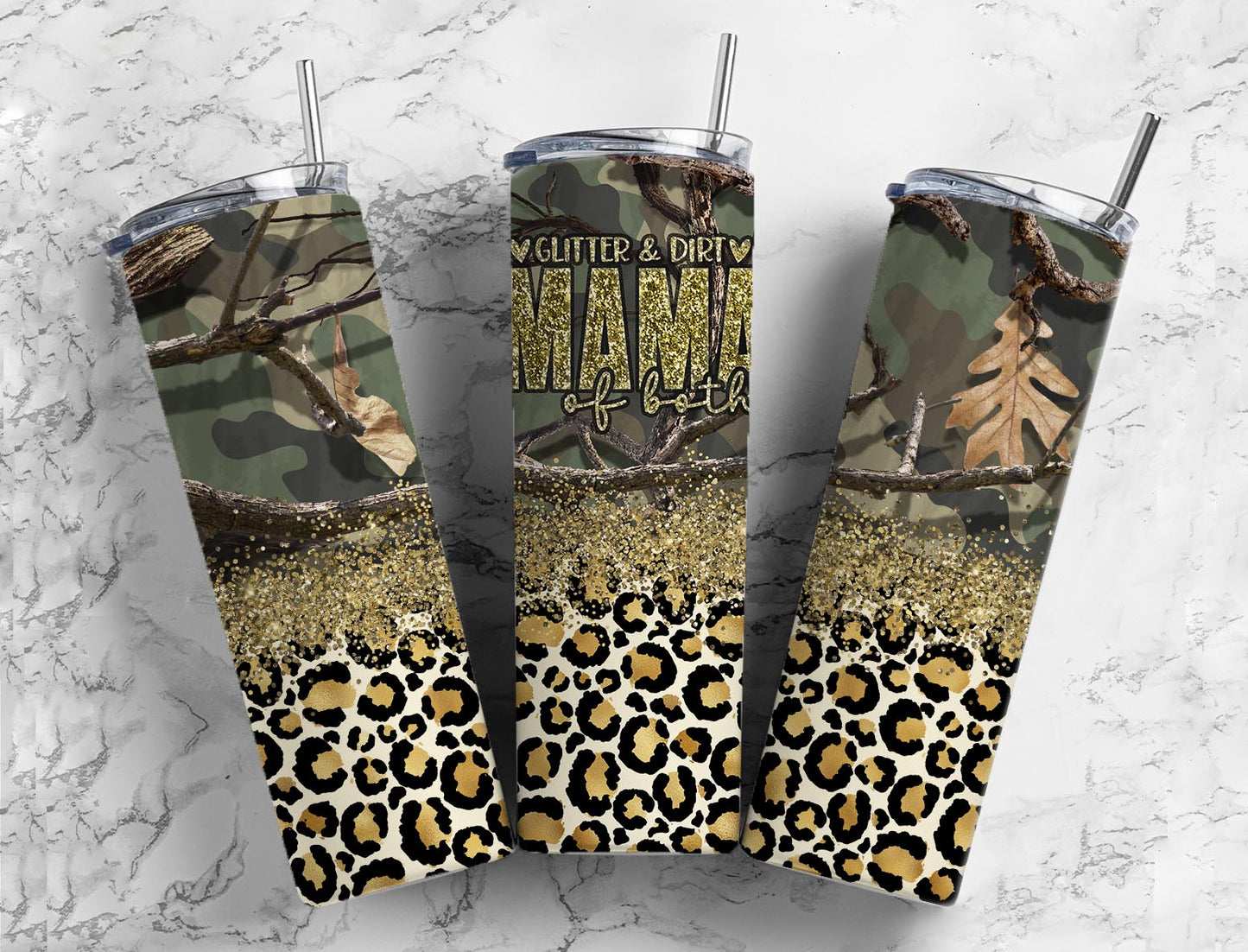 Leopard Camo Print 20oz Tumbler