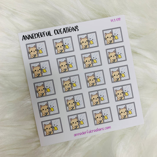 Clean Window Planner Stickers | PLS-012