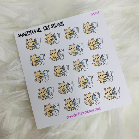 Clean Toilet Planner Stickers | PLS-009