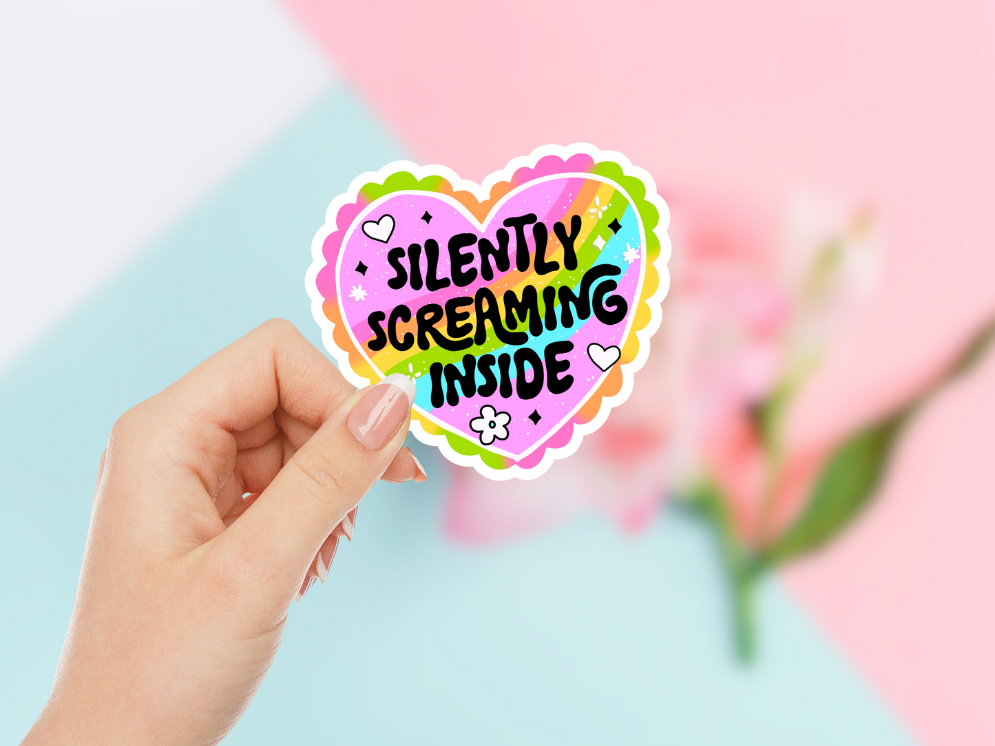 Silently Screaming Inside Sticker