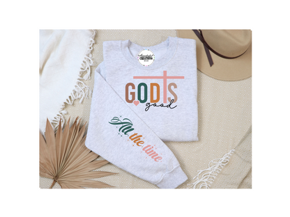 God is Good Sweatshirt | Christian Crewneck Sweatshirt