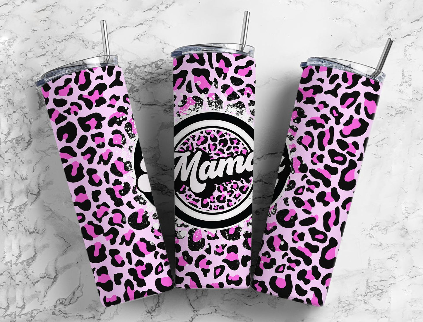 Leopard Print Pink 20oz Tumbler 