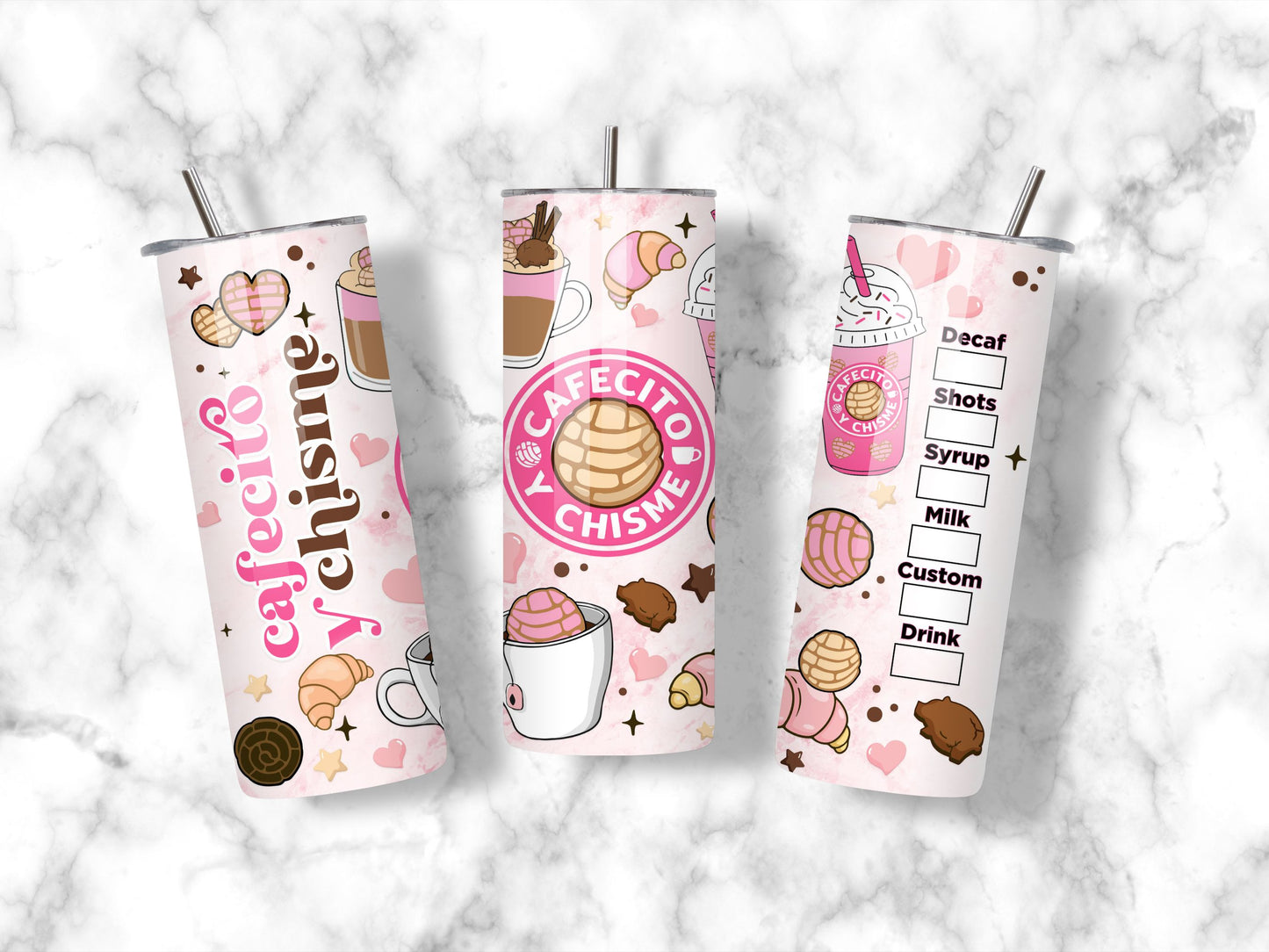 Cafecito Y Chisme 20 oz Tumbler | Ang cute ng Cafecito Tumbler 