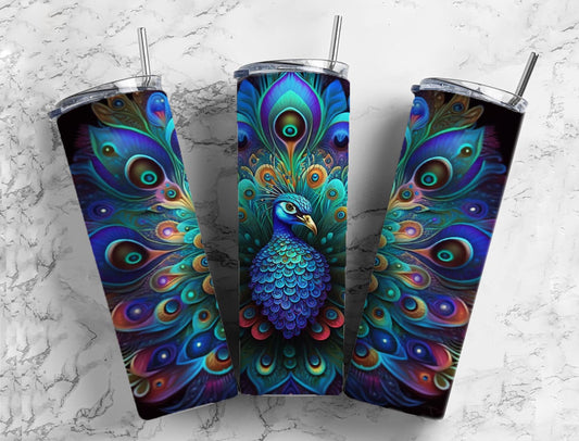 Neon peacock 20oz Tumbler