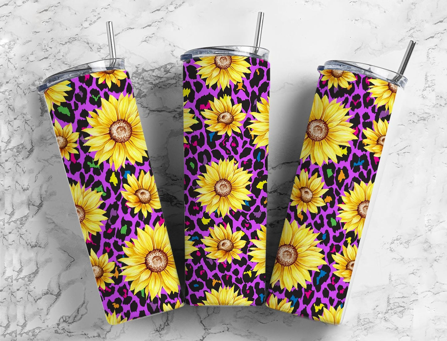 Purple Sunflower 20oz Tumbler