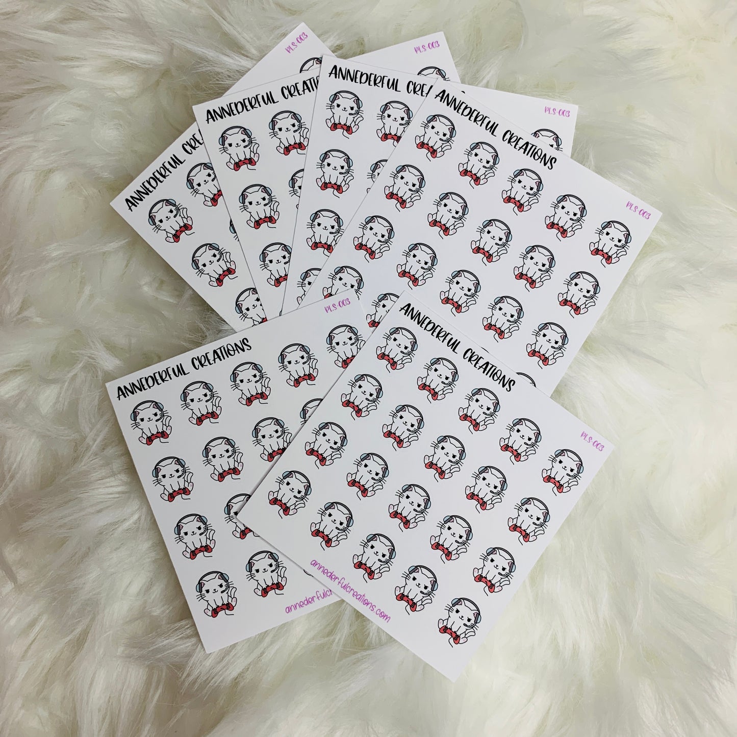 Gamer Cat Stickers | PLS-002